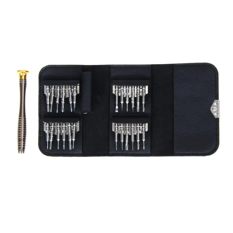 

25 in 1 Screwdriver Set Multi Bits Hexagonal Phillips Slotted Opening Repair Tools Kit for Phone PC Camera Watch