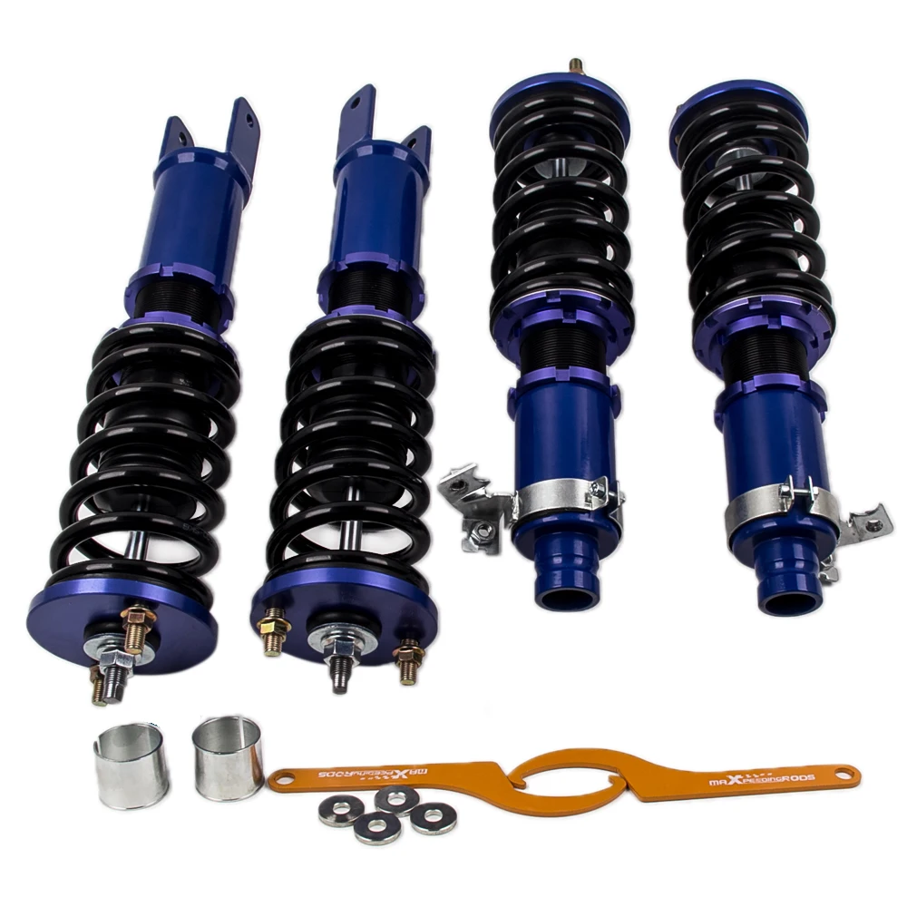 Fit 93-97 Del Sol Red Gold Adjustable Suspension Lowering Coilover Spring Kit