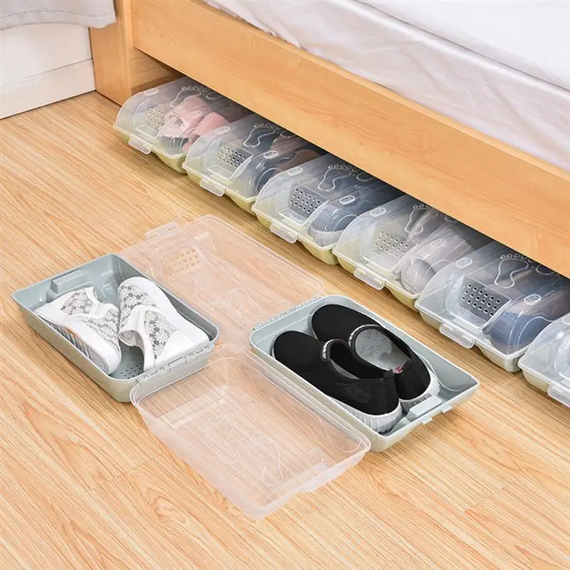 

OUNONA Anti-dust Shoe Box Thicken Large Capacity Shoe Storage Box Transparent Flip Storage Box for Men Women Shoes Container
