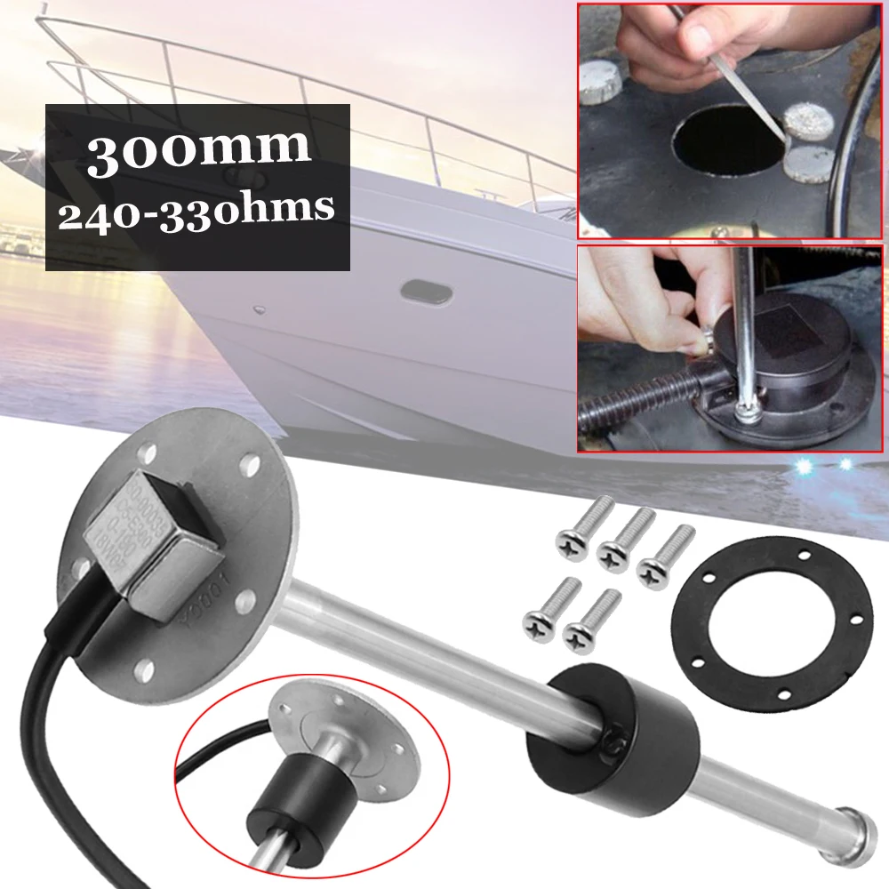 

300mm Boat Fuel Level Sender Marine Fuel Water Level Gauge Sensor 240-33 Ohms 1x