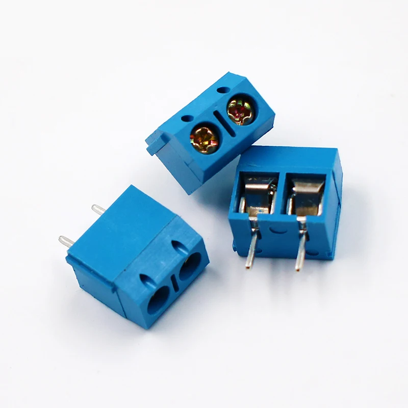 10Pcs/pack Kf301-5.0Mm 2P Kf301-3P Pitch Straight Pin 2P 3P Screw Pcb Terminal Block Connector Blue Green