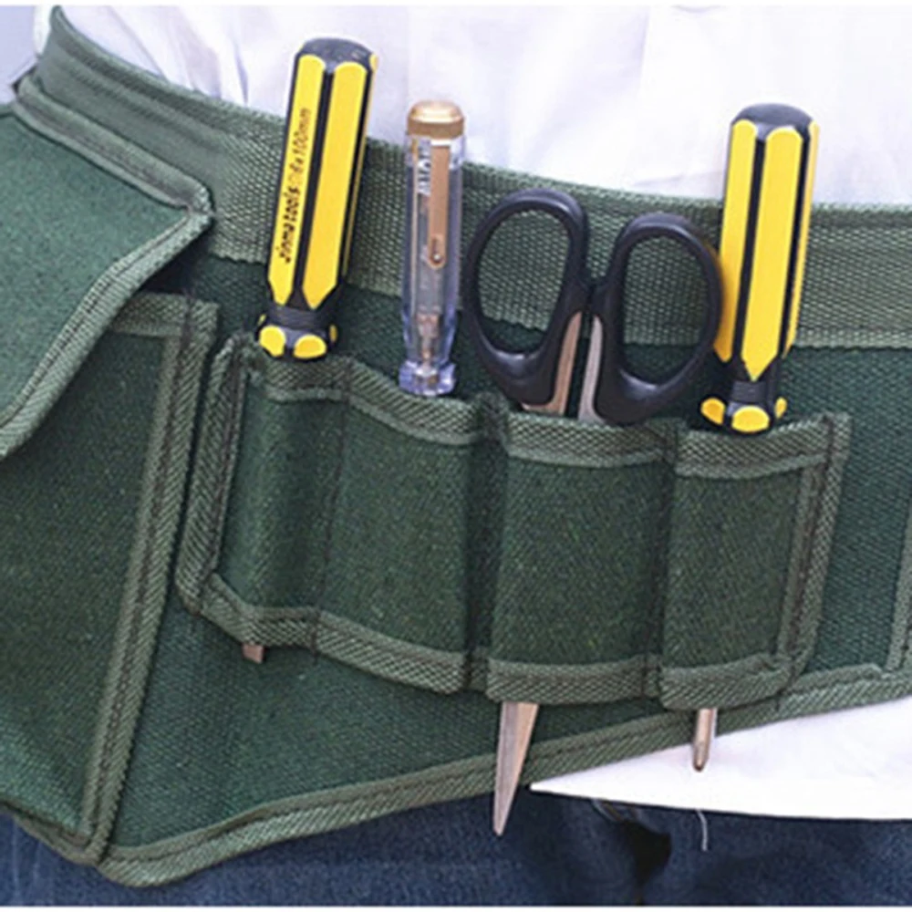 

Useful Hardware Electrical Tool Bags Adjustable Waist Belt Tools Pockets Construction Packs Thicker Canvas Bag Without Tool