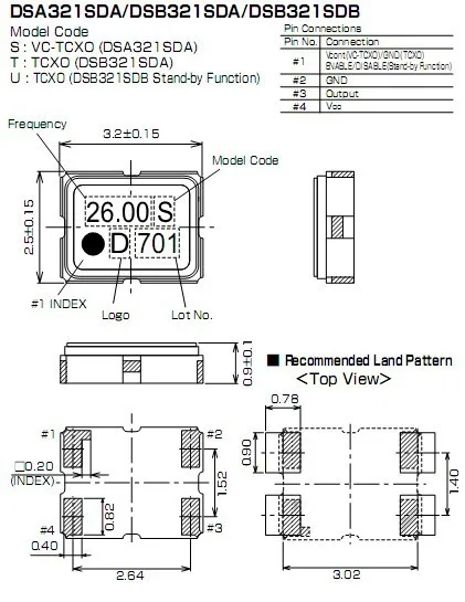 13 M 13 MHZ 13,000 MHZ TCXO 3225 3,2*2,5 кварцевый генератор x 10 шт