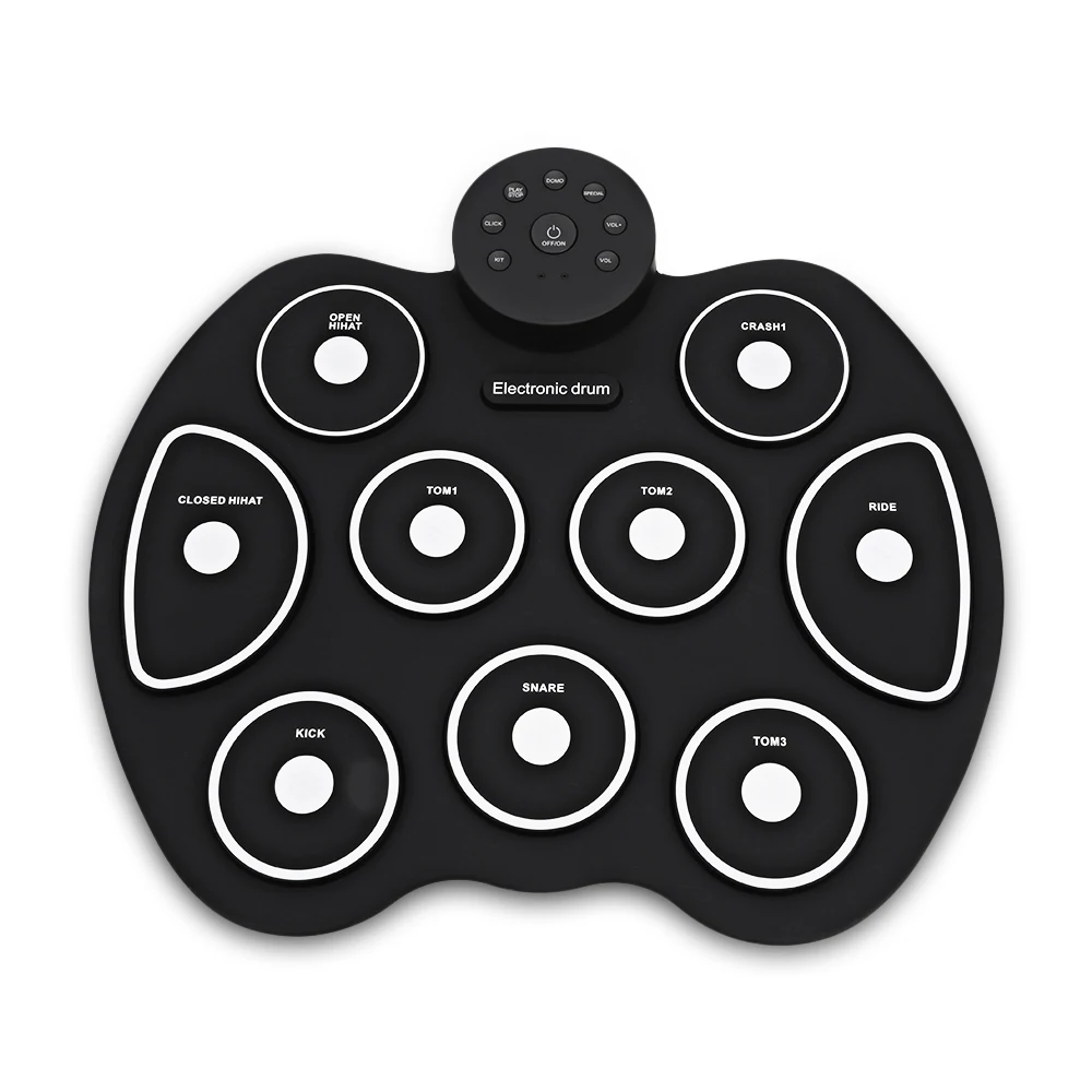 

G4002 Roll Up Digital Drum Kit Standard Drum Set And Extra Pedal Conventional Rubber-Type Electronic Board