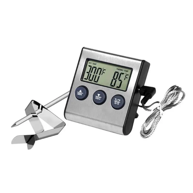 Цифровой термометр для плиты Кухонный Термометр Шашлык Из мяса Зонд термометр с таймером температуры воды молока кухонные инструменты для приготовления пищи