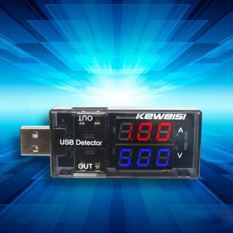 Высокое качество USB измеритель напряжения тока амперметр детектор двойной ряд