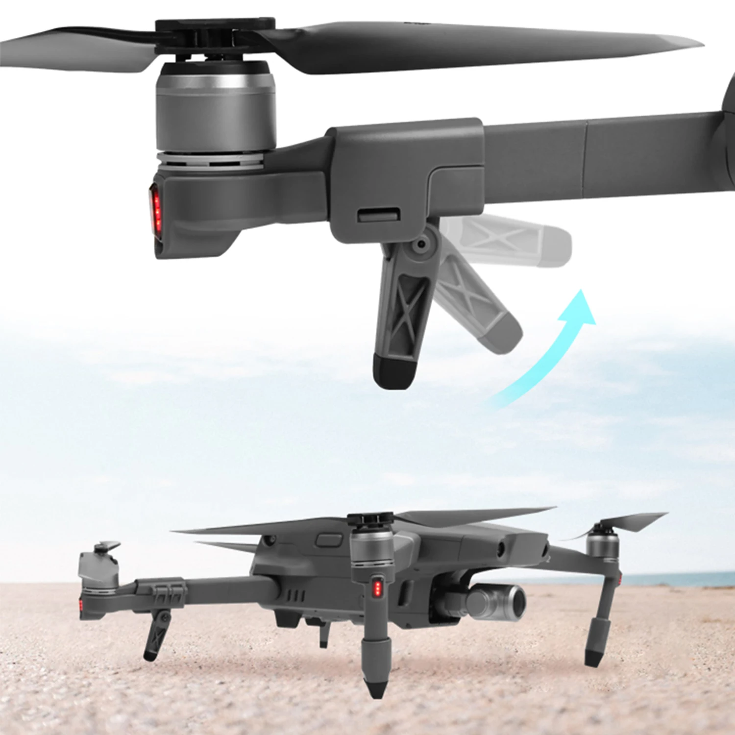 SUNNYLIFE 4 шт. складной удлинитель для ног расширенная опора Защита DJI Mavic 2 Pro Zoom