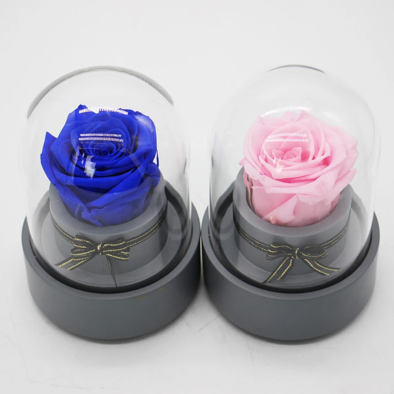 

Rose Fairy Flower Music Ball Rotating Glass Cover Gift Box Preserved Flower Festival DIY Kit
