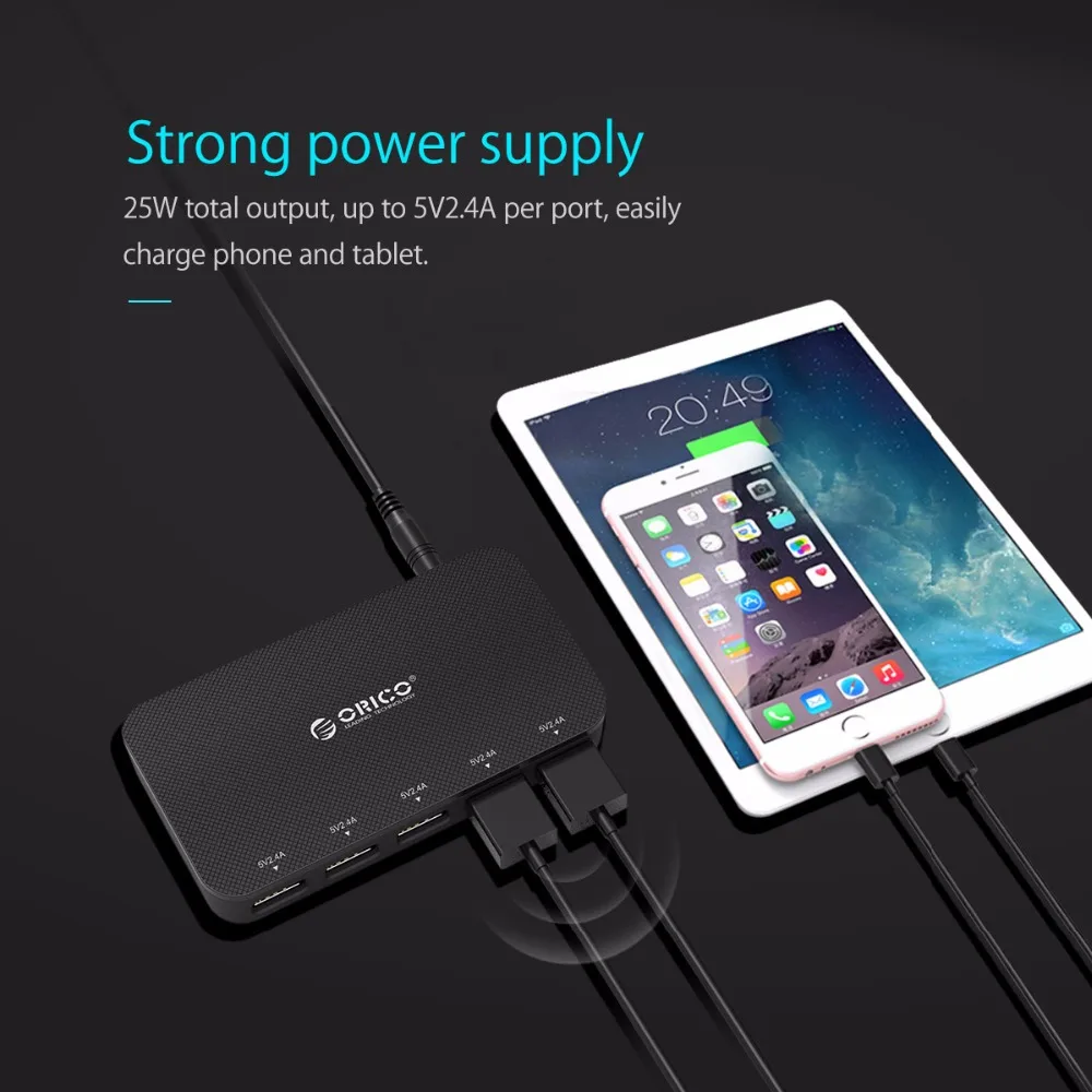 ORICO USB سيارة الهاتف شاحن ولاعة 5 USB ميناء 30 W شاحن سيارة للهاتف المحمول محول ل فون سامسونج LG