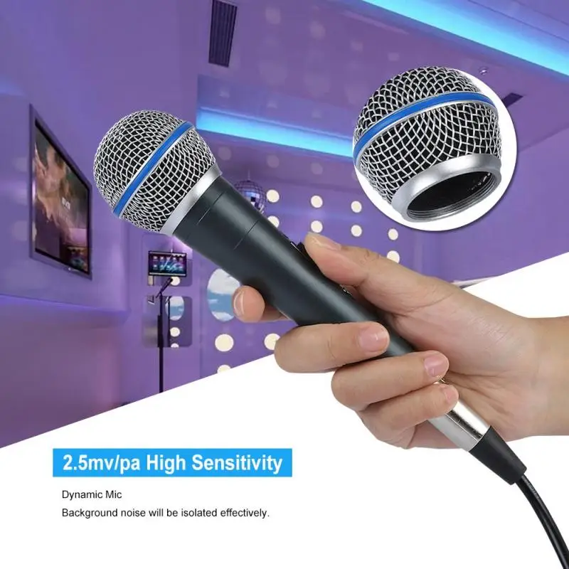 Dynamic 140dB SPL 6.5mm Jack KTV Microphone 2.5mvpa High Sensitivity