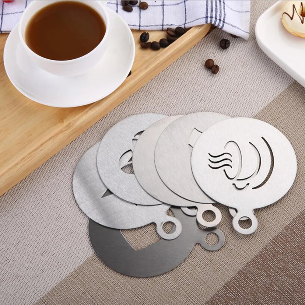 

Coffee Decorating Stencils Stainless Steel Coffee Art Stencils Barista Template for All Kinds of Mousse Cut Cake