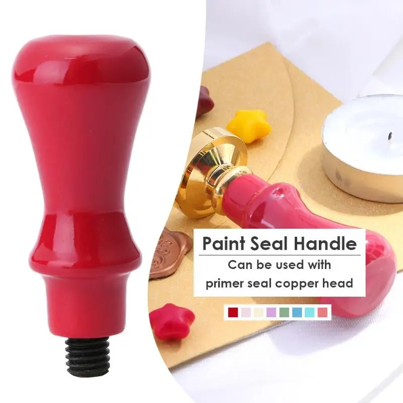 

Retro Wax Sealing Stamp Wood Handle Grip Customs Post Stamping Art Decor