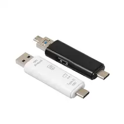 3 в 1 Usb 3,1 кардридер высокая скорость SD TF Micro SD кардридер Тип C USB C Micro USB память OTG кардридер для смартфона
