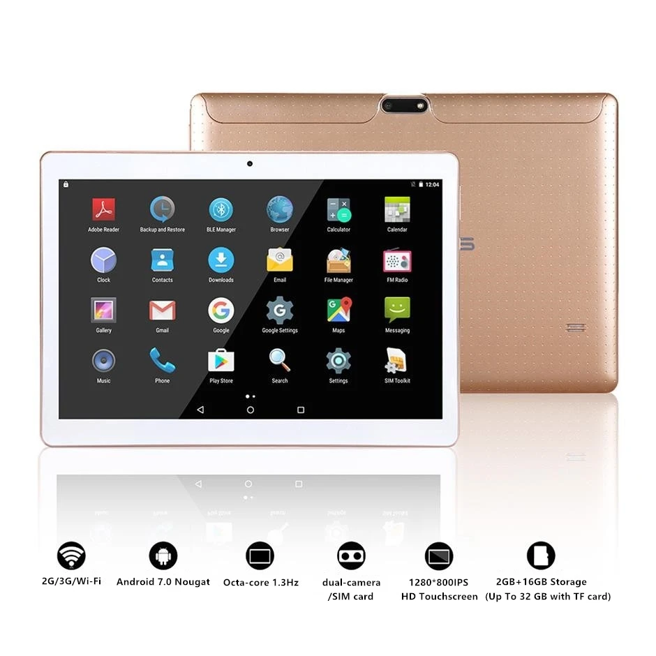 اللوحي 10.1 الروبوت 7.0 أقراص رخيصة الروبوت الهاتف الأطفال tablette الترفيه 3G 8 النواة 1280*800 2GB16GB طفل هدية اللوحي