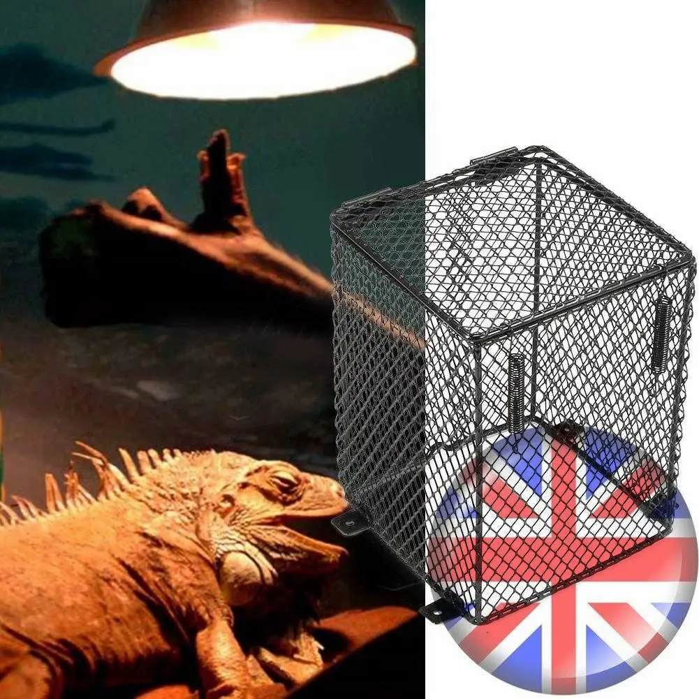 12x16cm Reptile Basking Safety Lamp Guard Mesh Cage Enclosure Heat