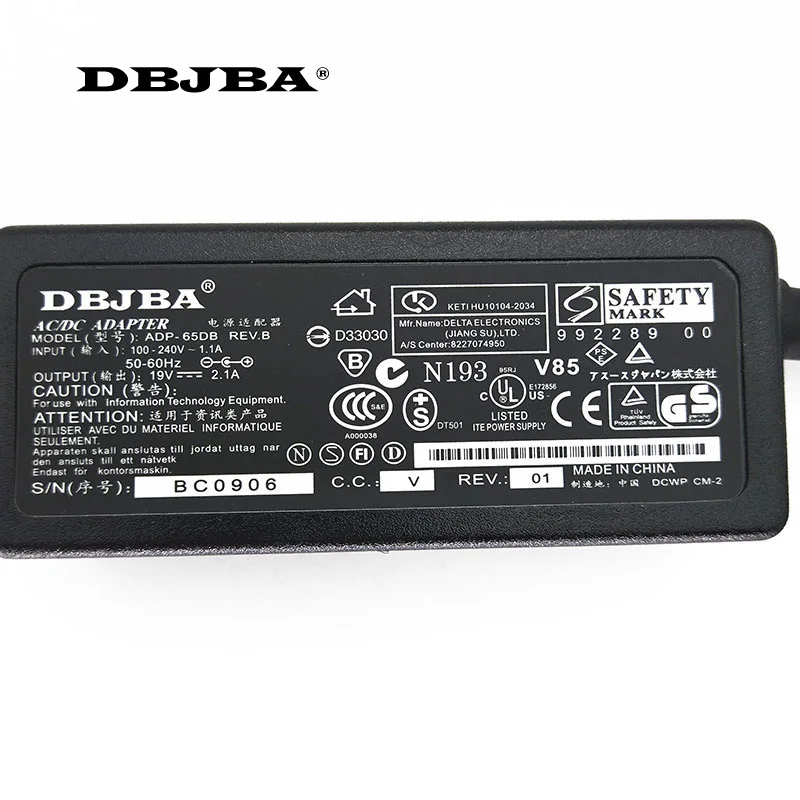 19 V 2.1A AC محول الكمبيوتر المحمول ل asus Eee PC النت شاحن F0754 EXA081XA 1201N ADP-40H/40PH AB امدادات الطاقة محول الكمبيوتر المحمول