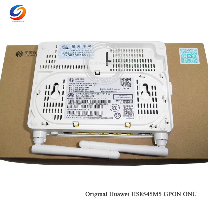 20 шт. HW Оригинал HS8545M5 GPON ONU 1GE + 3FE 1 голос usb WIFI Внешняя антенна такая же как F623 v6.0 от