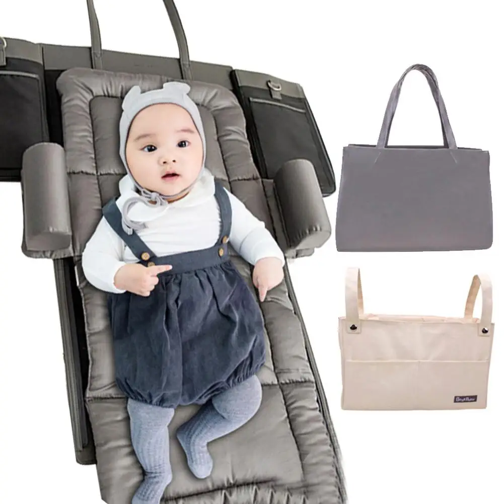 

Portable Bed Mattress Mommy Shoulder Bag Multifunction Large Capacity Fashion Outdoor Tote Backpack Mommy Bag