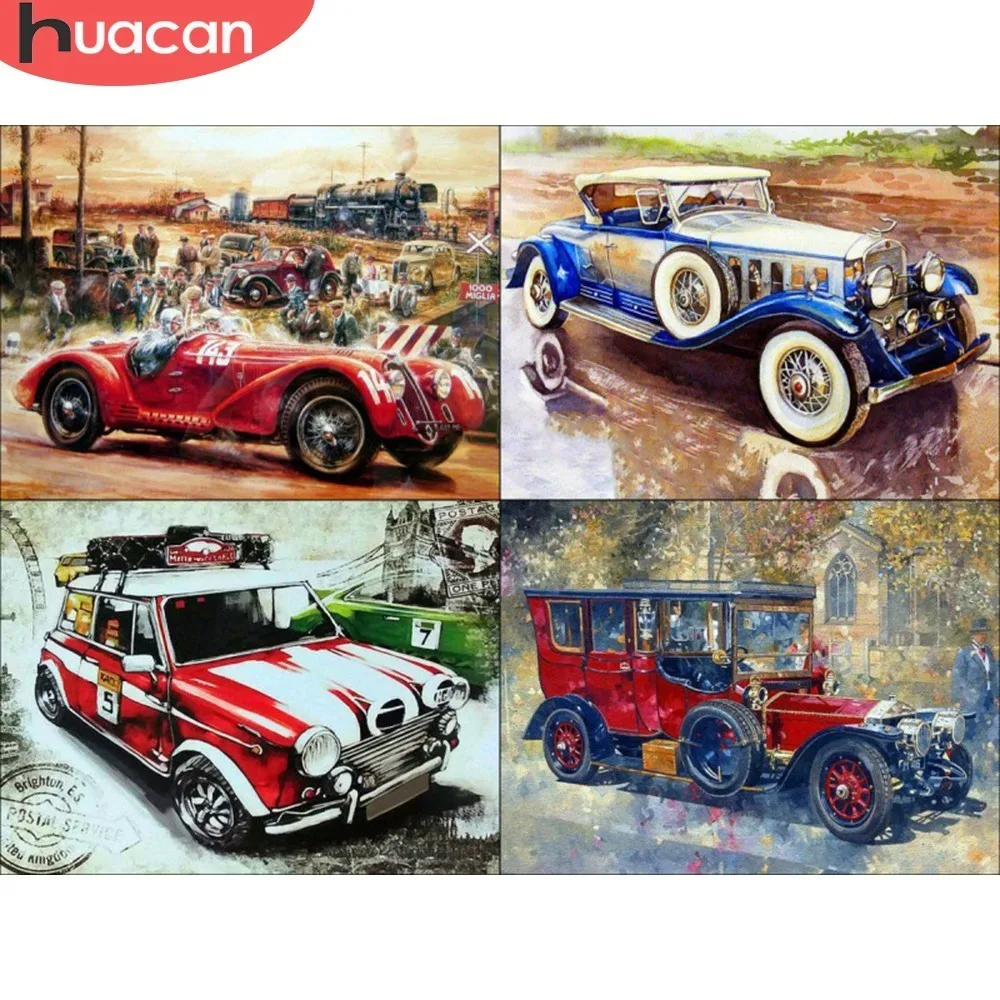 

HUACAN 5D DIY Full Square Mosaic Diamond Painting Car Picture Of Rhinestone Diamond Embroidery Sale Landscape Home Decor Gift