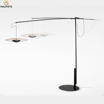 

Modern Floor Lights LED Floor Lamp Living Room Bedroom Standing Lamp Black Hats Luminaire Decor Standing Lights Lighting Fstures