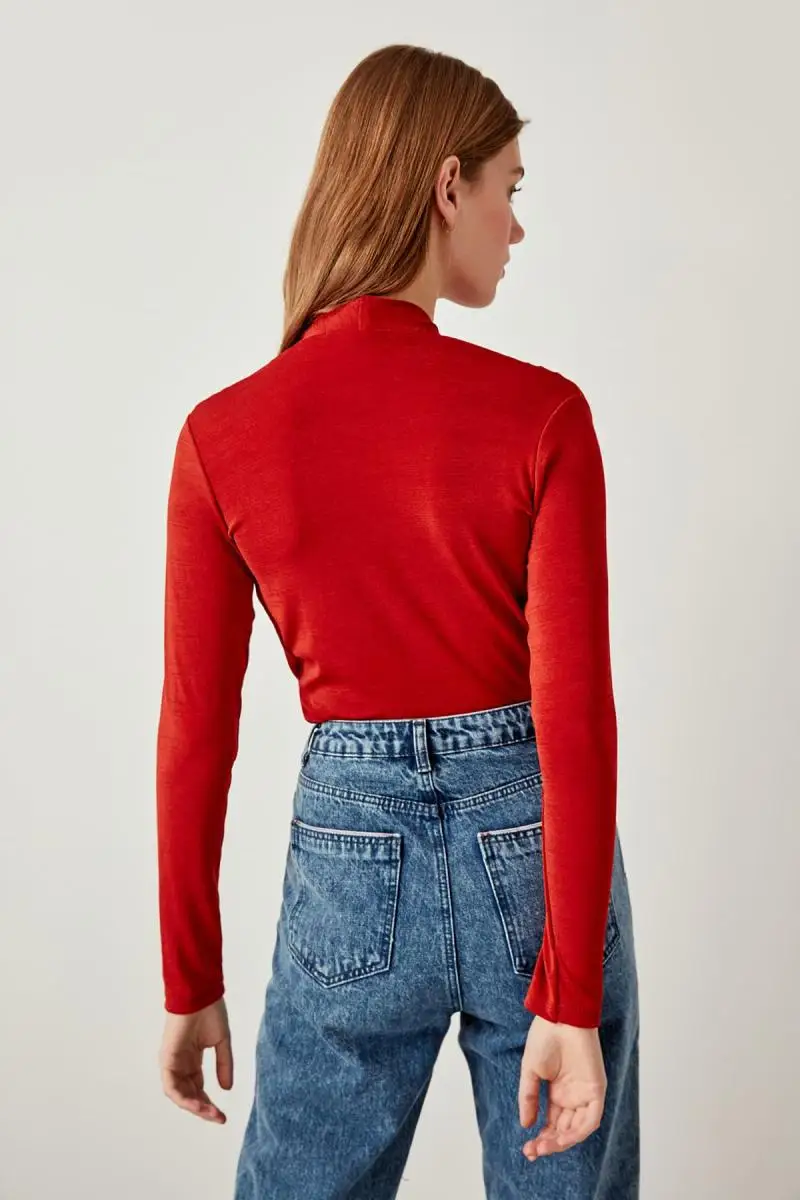 Trendyol Cinnamon двубортный Трикотажный боди TOFAW19LR0281| |