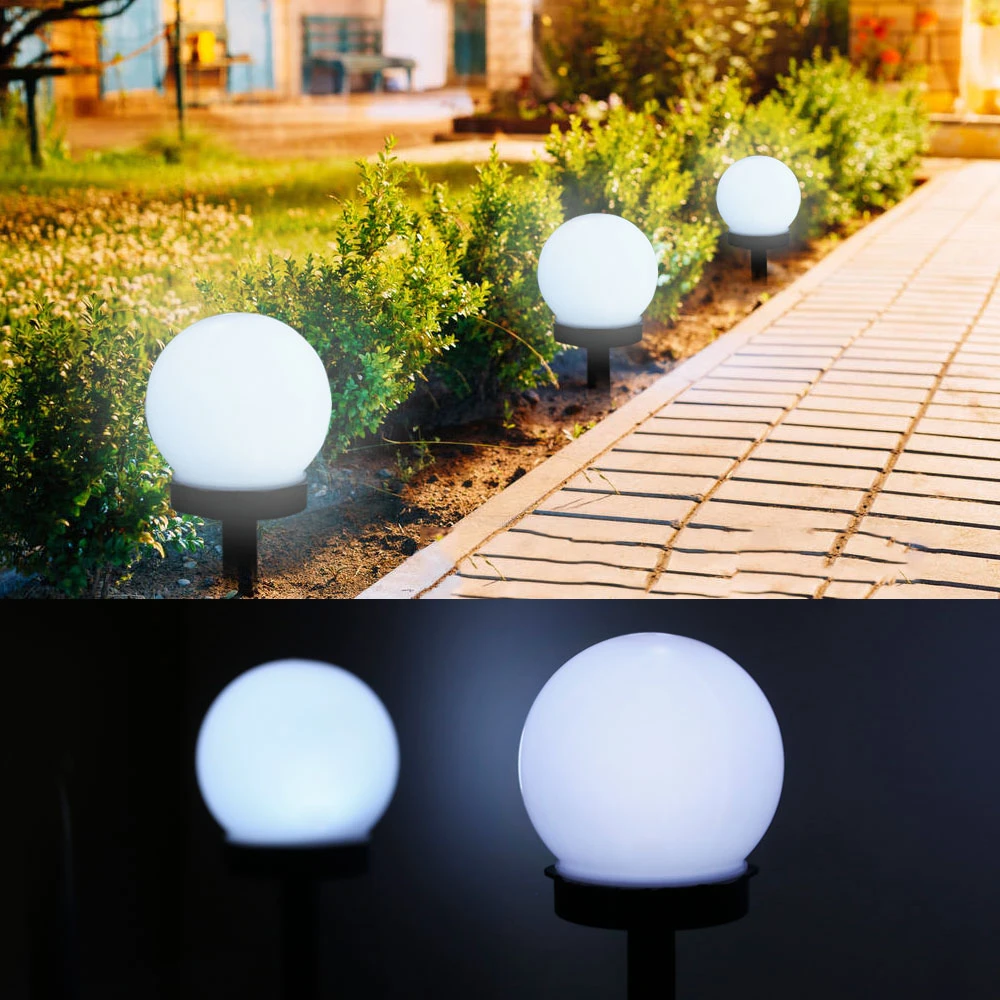 lampara led alimentada por energia solar para jardin panel solar para calle impermeable blanco frio 1 ud 2 uds