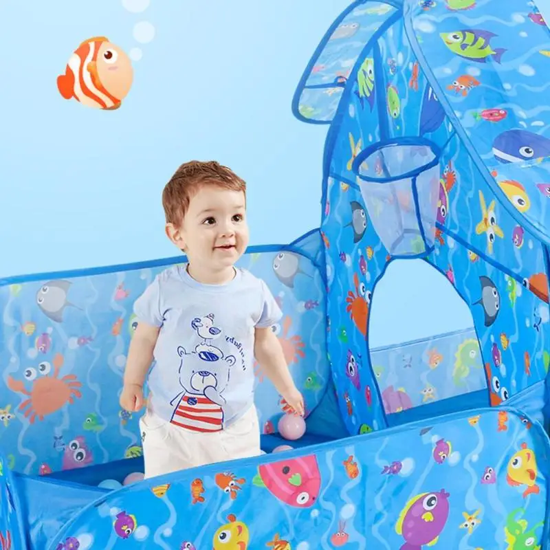  3pcs/Set Kids Tent House Play Toys Foldable Children Crawling Tunnel Portable Shooting Ocean Pool P