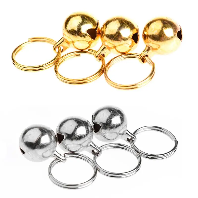 

New Dog Cat Pet Cute Bells Puppy Suit Collar Stainless Steel Gold Silver Glitter Steel 3 Pcs