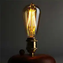 6 W светодио дный лампочки Винтаж лампочка Эдисона B22 затемнения короткозамкнутый лампы теплый белый декор Освещение DIY подвесные лампы 220 V