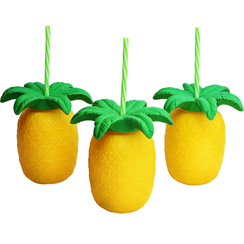 ZLJQ пластиковые ананасовые чашки тропические Luau вечерние кокосового ореха Летние