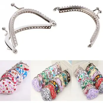 

Metal Sewing Holes Handbag Clutch Coin Purse Bag Frame Kiss Clasp Arch Bag Accessorries Retro Bag Lock for Purse Wallet