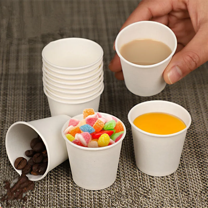 150pcs White thick paper cup 50ml 2.5oz disposable coffee cups promote