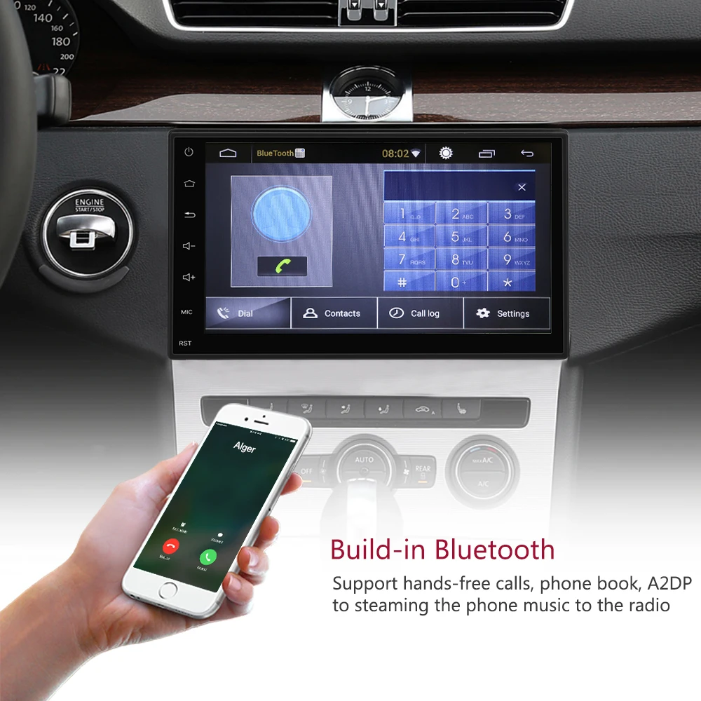 7 &quotтонкий 2 DIN Автомобильный Радио плеер Bluetooth gps навигация Android 5 емкостный