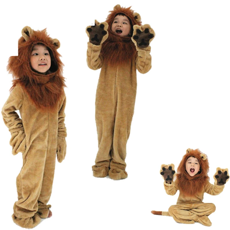 

Adult/kids Animal Cosplay Deluxe Lion King Lion Costume Animal Halloween Oktoberfest Cosplay Costumes Boys Pajamas Jumpsuits OZ