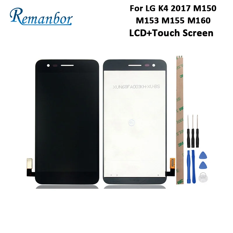 

Remanbor For LG K4 2017 M150 M153 M155 M160 LCD Display And Touch Screen Assembly For LG K4 2017 M150 M160 With Tools 5.0''