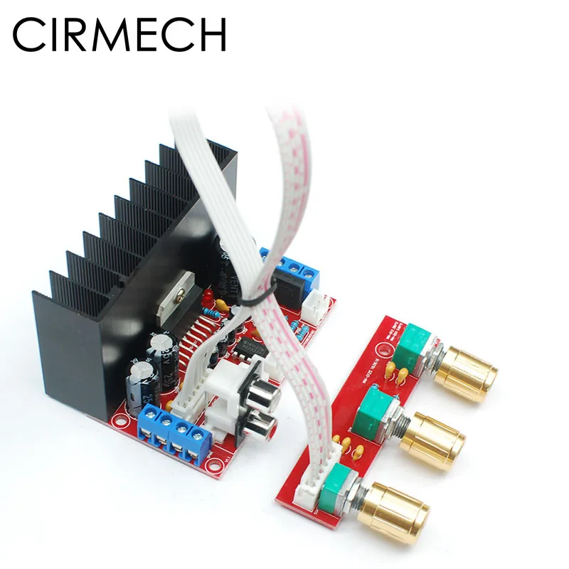 CIRMECH TDA7377 2.1ch усилитель одиночный компьютер супер бас 2 1 Плата усилителя 3