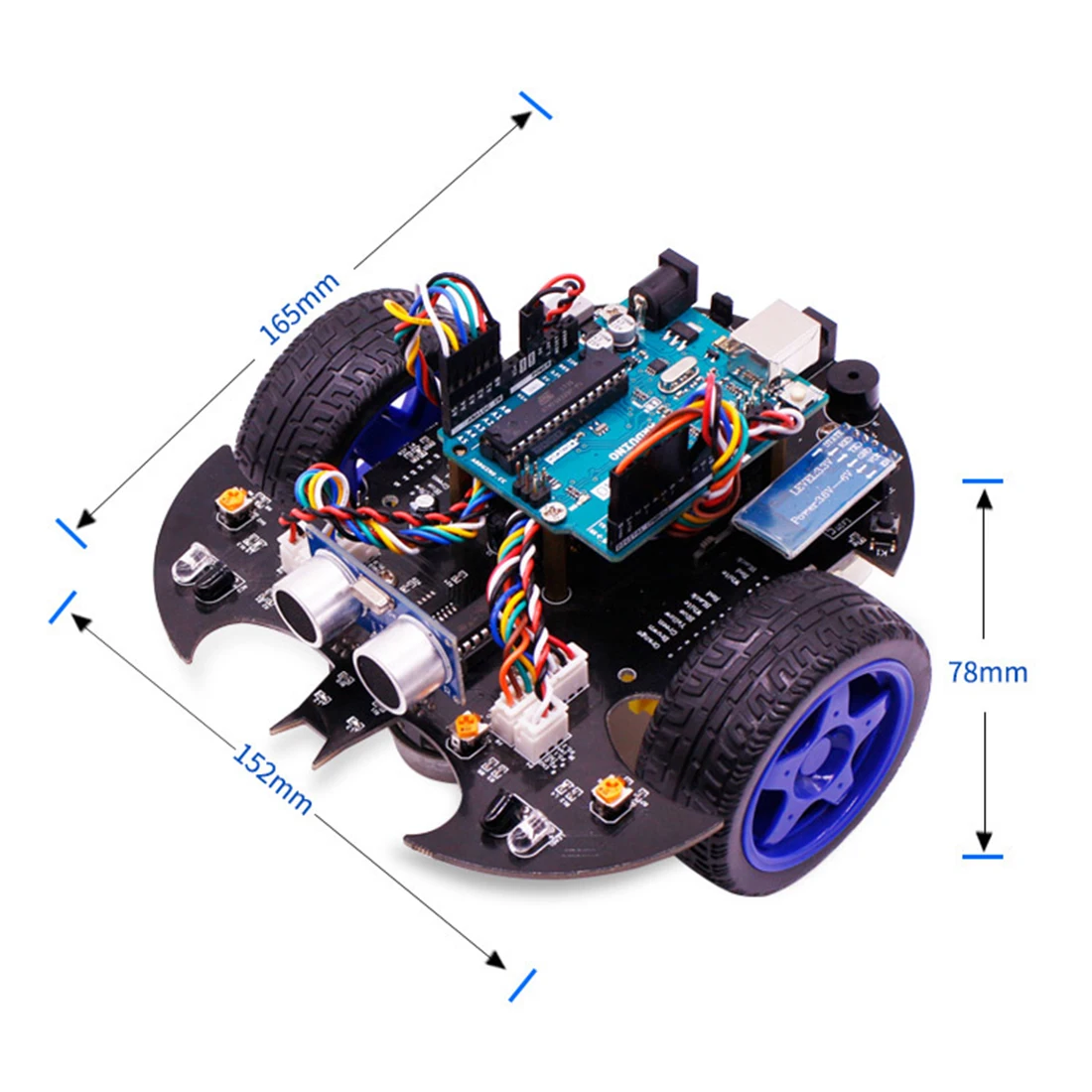 New Bat Smart Robot Car Starter Model Steam Kit With Tutorial Educational Electronic Stem Toy For Arduino Include R3 Mainboard