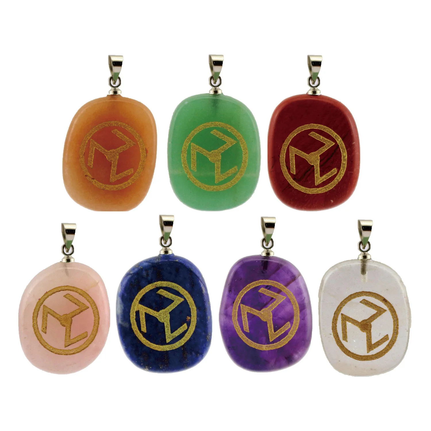 

2019 Rushed New Copper Women Collares Moana Choker Antahkarana Reiki Rune Symbol Healing Energy Natural Crystal Pendant