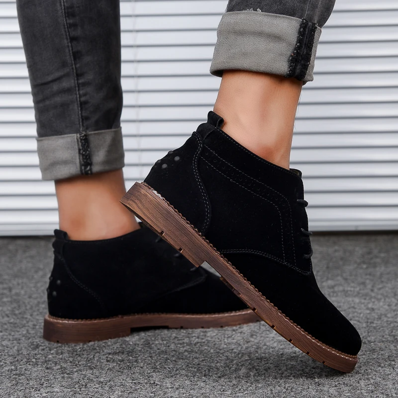

2018 Martin boots men's English style high help men's shoes spring and summer to help the real leather breathable ankle boots 5