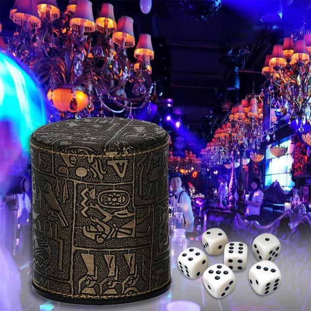 Leather Dice Cup Egyptian Pattern Leather Straight Dice Cup For Bars Lier  Dice Cup(Without Base & Dice) - AliExpress