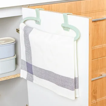 

Tofok Punch-free Bathroom Door Rear Hanging Rack Kitchen Door Back Drying Rag Drain Rack Storage Shelves Three Color Optional