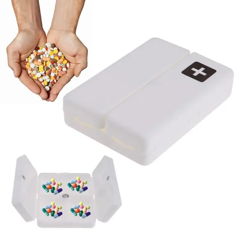 

7 Days Mini Foldable Pill Box Plastic Medicine Case Drug Tablet Storage Box Travel Pill Case Container Case For Healthy Care