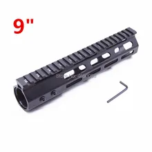 MLok " AR15 свободный поплавок M-LOK ствольная накладка Пикатинни кронштейн тонкий стиль с стальная муфта ствола для крепления прицела