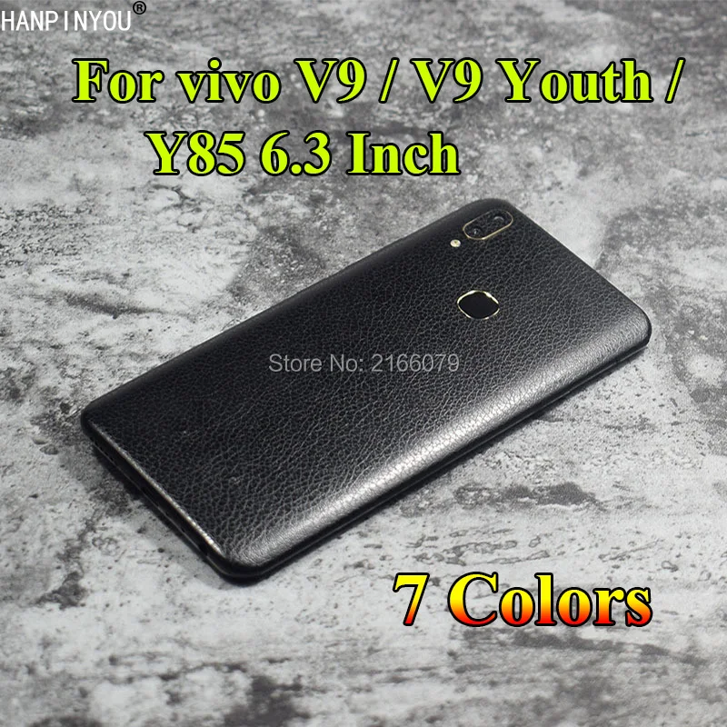 

For vivo V9 / Y85 6.3" Luxury Ultra Thin Back Full Matte Decals Imitation Leather Sticker Film Protect Cover For vivo V9 Youth