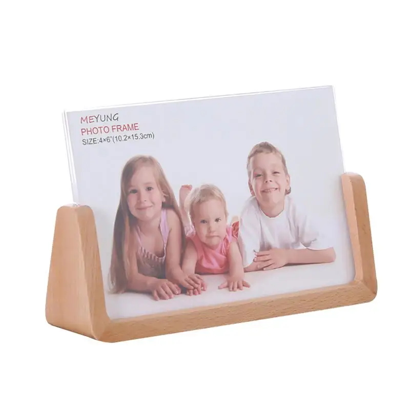 

Creative Solid Wood Acrylic Photo Frame U-Shaped Photo Frame Wedding Photo Set Picture Frame Photo Display Home Decoration