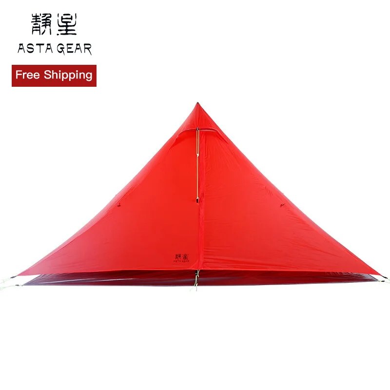 

ASTAGEAR 2019 wind sound 1/2 2 Person Oudoor 20D Ultralight Camping Tent 3 Season Lightweight poleless tent