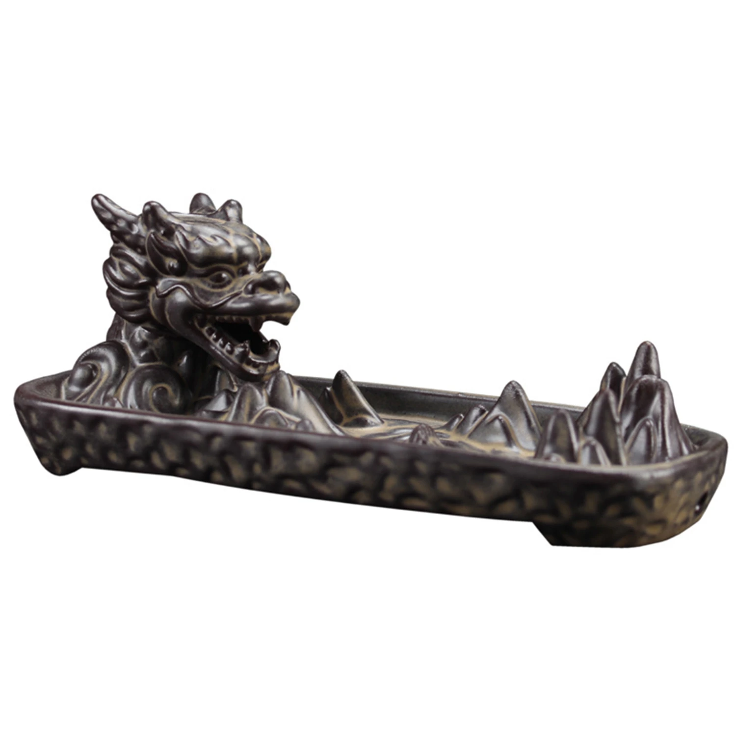 Практичный бутик керамическая курильница в виде дракона домашний Декор креативный дым обратного потока ладан горелка подставка для ароматических палочек