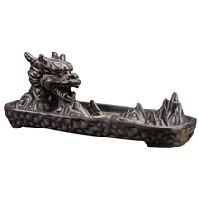 Практичный бутик керамическая курильница в виде дракона домашний Декор креативный дым обратного потока ладан горелка подставка для ароматических палочек