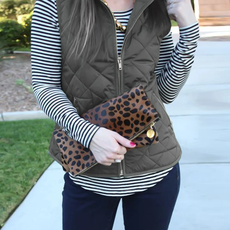 2018 Winter Women Sleeveless Quilted Jacket Waistcoat Vest Stand Collar Zip Up Pockets Gilet Overcoat Outwear Female Warm Coat 2018 Winter Women Sleeveless Quilted Jacket Waistcoat Vest Stand Collar Zip Up Pockets Gilet Overcoat Outwear Female Warm Coat