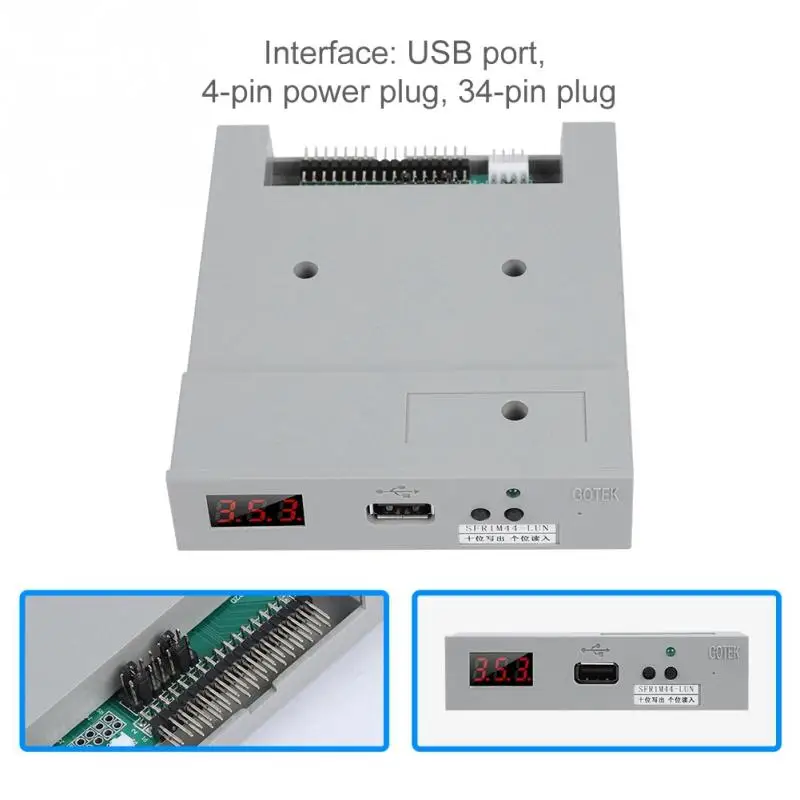 SFR1M44-LUN 3,5 дюйма 1,44 Мб USB usb-эмулятор флоппи-дисковода для управления промышленным оборудованием Plug and Play